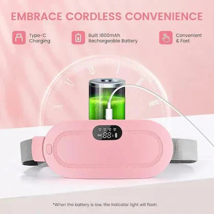 Period Cramp Relief Belt | Menstrual Cramp Relieve Therapy Massager Heating Belt