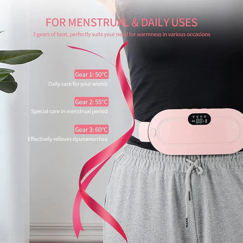 Period Cramp Relief Belt | Menstrual Cramp Relieve Therapy Massager Heating Belt
